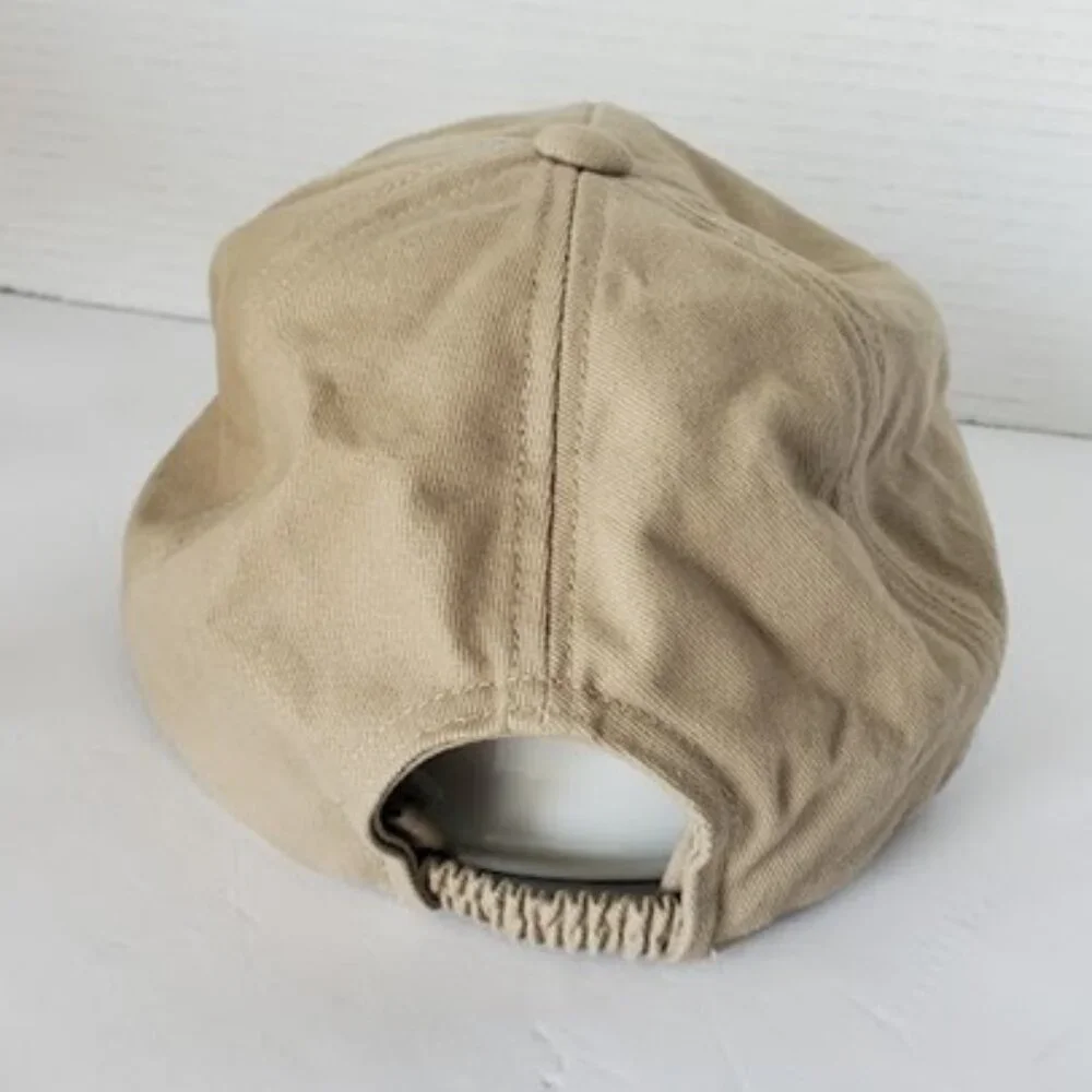 Janie and Jack EUC Boys Tan Sailboat Nautical Baseball Hat Size 6-8